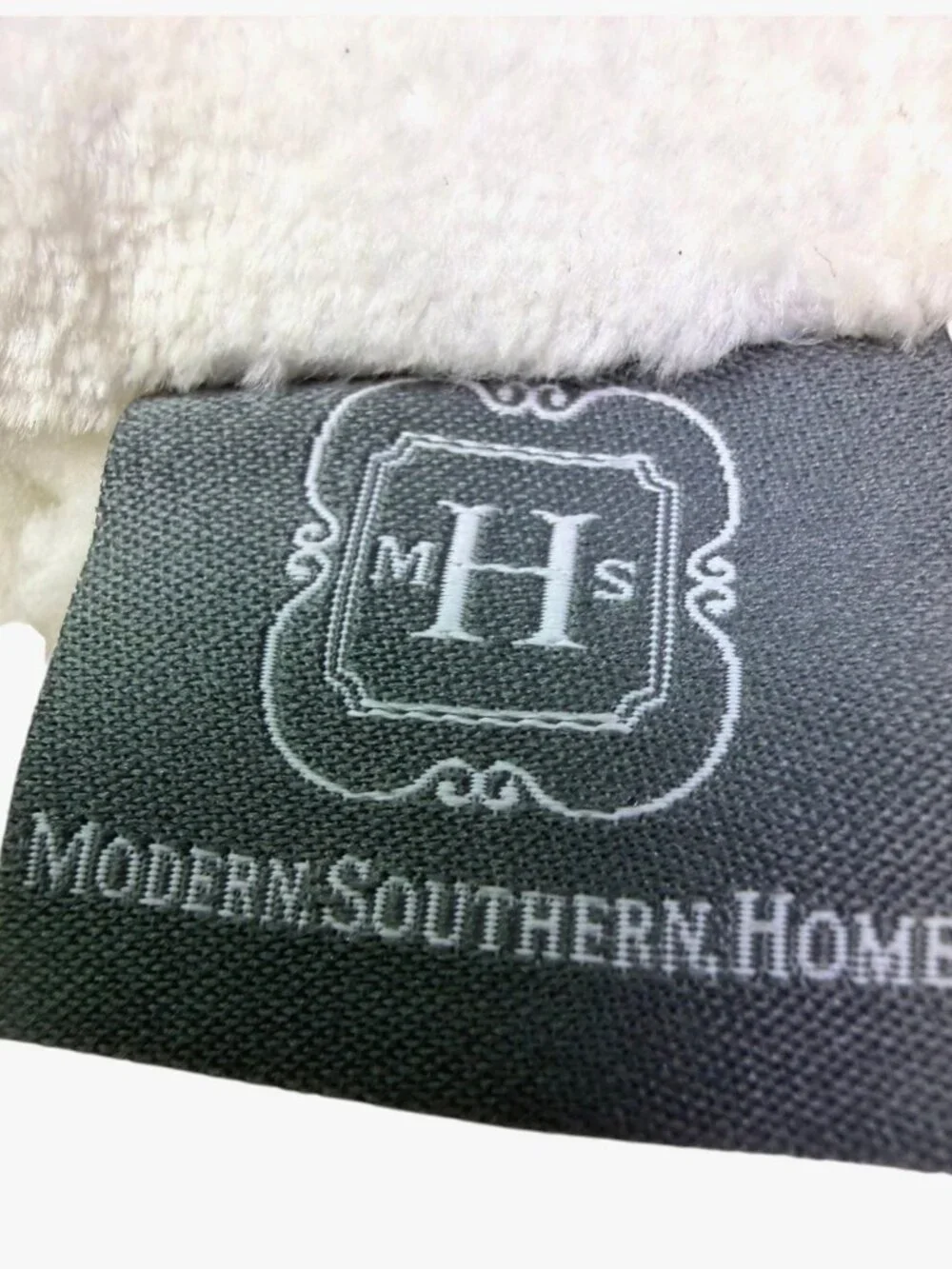 Modern Southern Home Sweet Home Throw Pillow 15x15 Ivory Cream Black Script